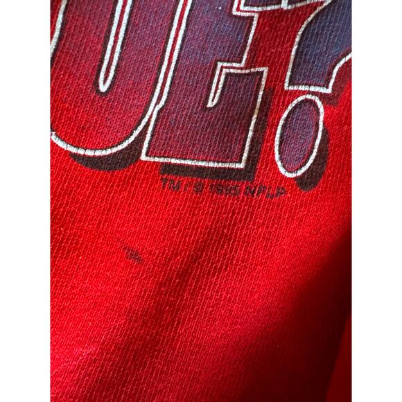 Vintage Taz NFL Kansas City Chiefs USA Made XL Red Crewneck Sweatshirt - Picture 4 of 9